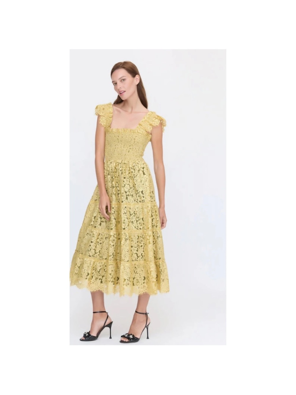 Hill House Collector’s Edition Gold Lace Ellie Nap Dress Size XS | NWOT